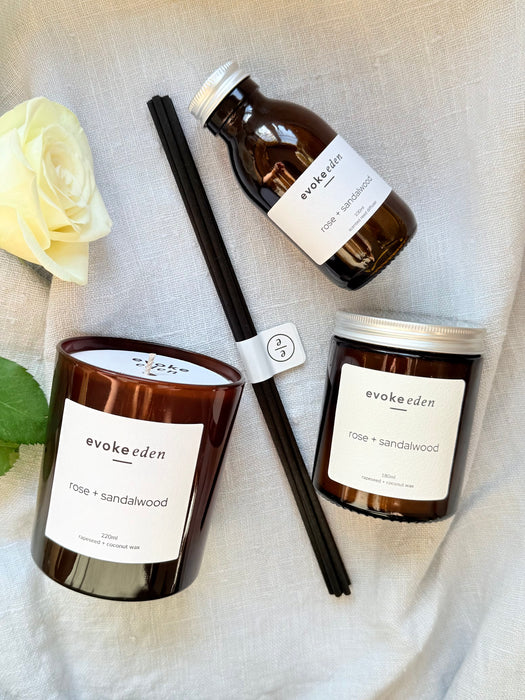 ROSE + SANDALWOOD Reed Diffuser