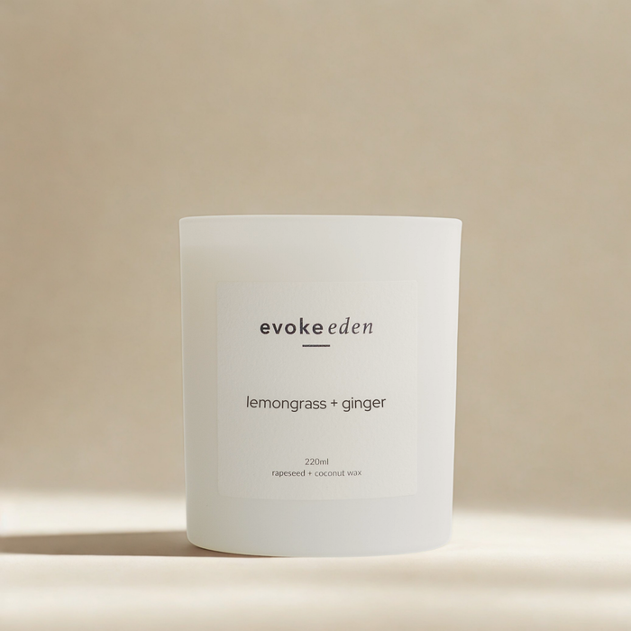 lemongrass + ginger luxury hand-poured candle