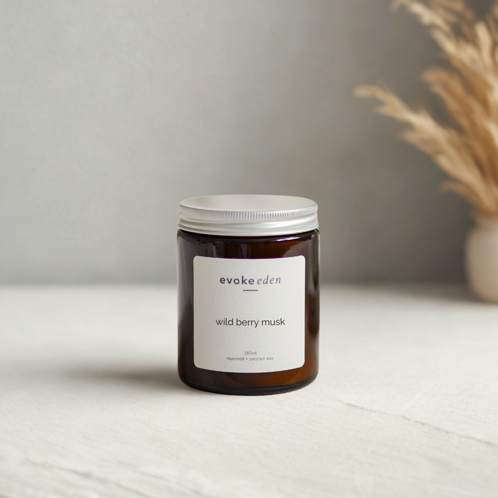 wild berry musk luxury hand-poured candle