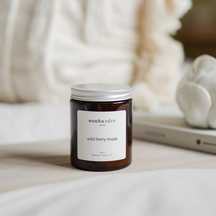 wild berry musk luxury hand-poured candle