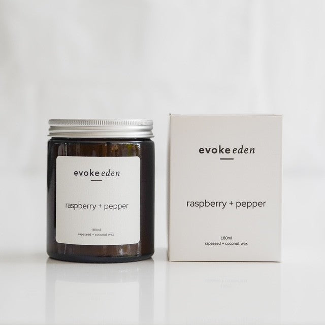 raspberry + pepper luxury hand-poured candle bundle